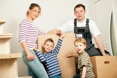 Loading commercial furniture for transport in Kennington