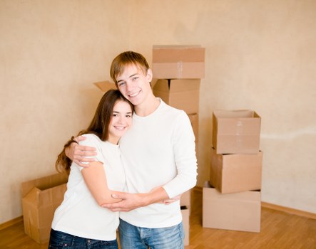 Moving van with boxes for a Kennington property move