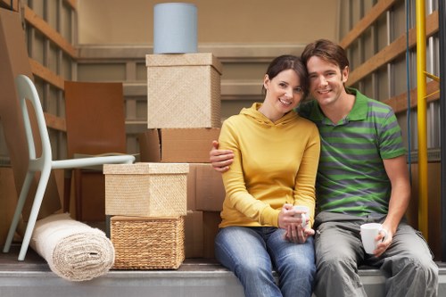 Preparing boxes and furniture for storage in Kennington