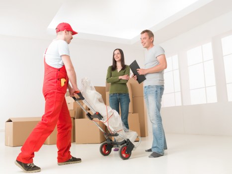Moving office items through a Kennington building with careful access planning
