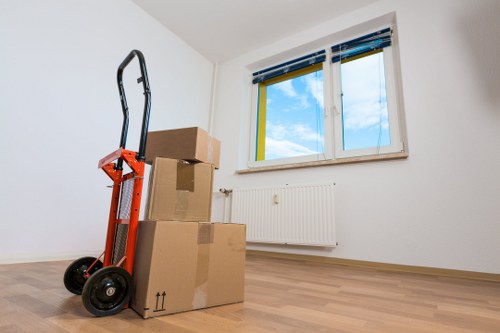Unpacking boxes and organising a new home in Kennington