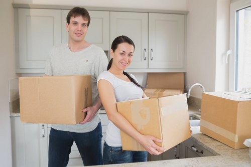 Local packing team preparing furniture and boxes for a Kennington property